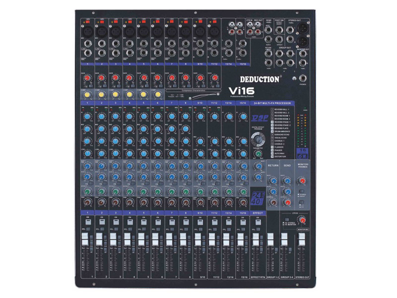 Vi16/Vi12  ANALOG MIC LINE MIXERS with 24-bit digital effects